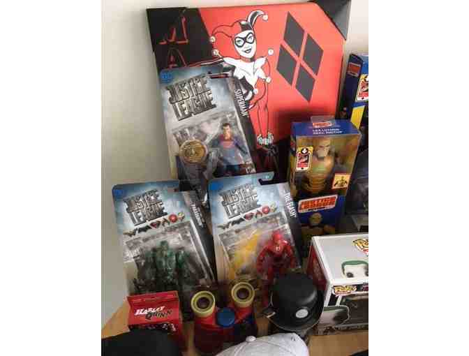 HUGE Basket of Superhero, Scooby Doo, & Looney Tunes Toys, Clothing, and More!