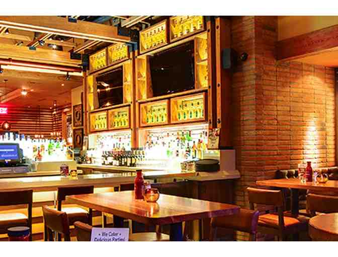 Woodranch Gift Basket including $30 Gift Card, Bottle of BBQ Sauce, and Bottle of Wine