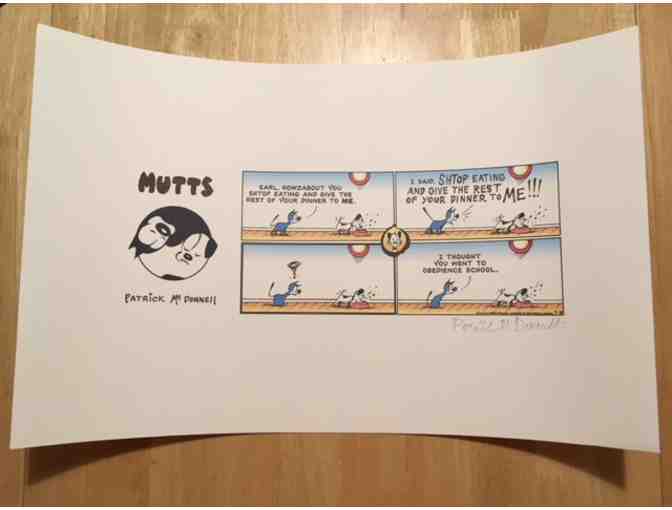 MuttComics Shelter Dogs Comic Strip signed by Patrick McDonnell