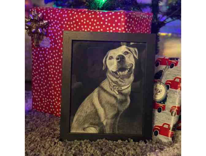 Custom Pet Portrait - 8 x 10 Portrait Framed