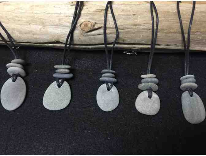 Stone necklace and stone winestopper