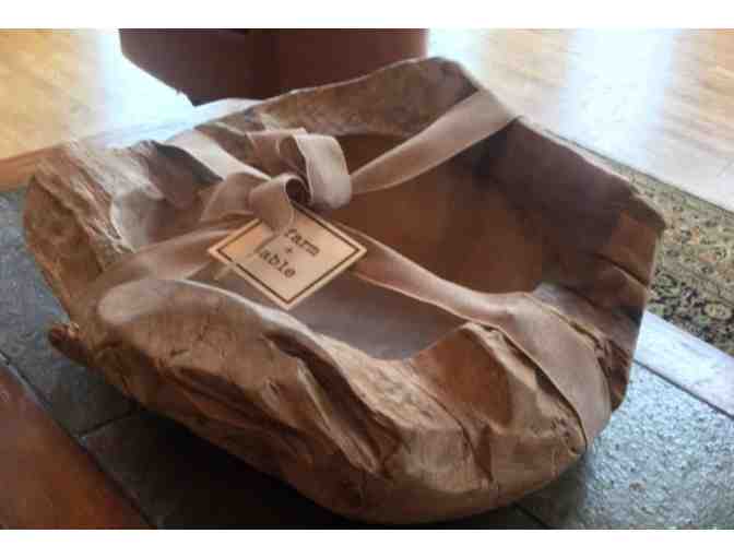 Live Edge Teak Bowl from Farm + Table