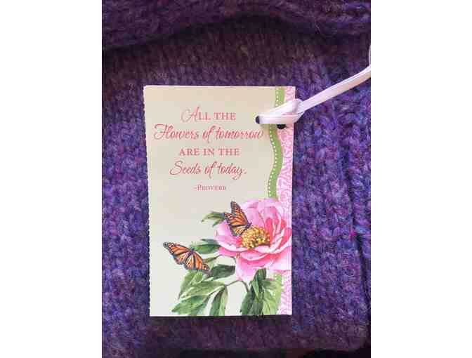 Hand-knit sweater by Shirley Bradbury