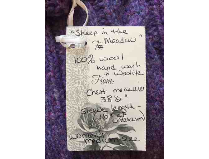 Hand-knit sweater by Shirley Bradbury