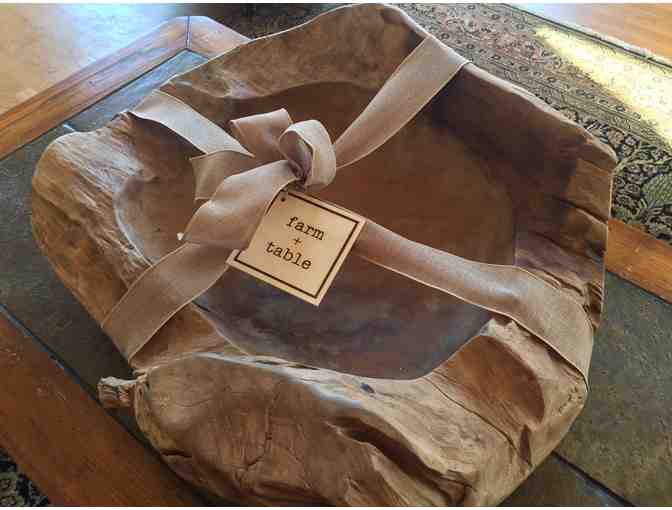 Live Edge Teak Bowl from Farm + Table