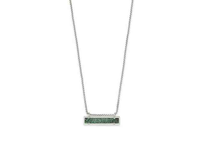 Lennox Silver Ring & Leanor Silver Pendant Necklace In Sage Drusy by Kendra Scott!