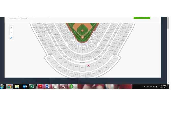 4 Dodgers Tickets Behind Home Plate for 2018 Season - Package #1