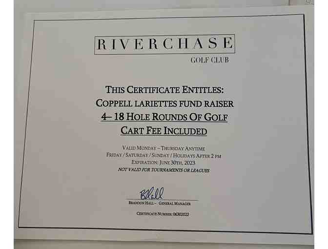 Riverchase Golf Club- Gift Certificate for (4) 18 Hole Rounds of Golf