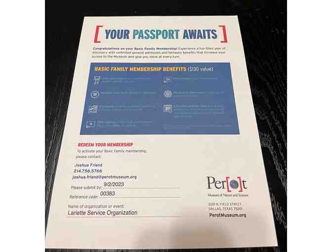Perot Museum of Nature and Science - (1) Family Membership