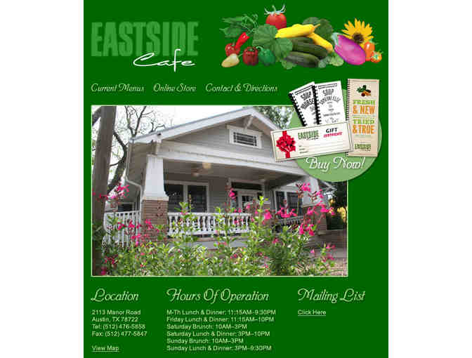 Eastside Cafe $40 gift certificate