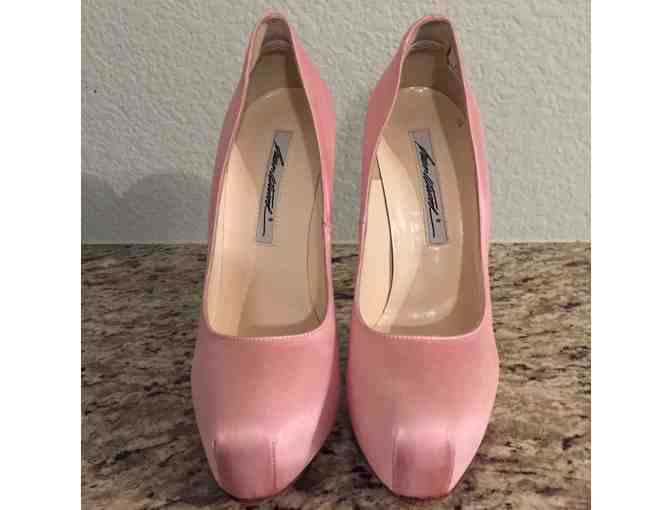 Brian Atwood Pink Satin platform pumps,  size 37