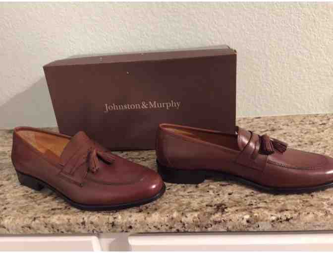 Men's Johnston & Murphy -brown leather shoes with tassel- size 9 1/2