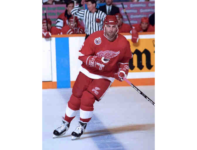 Ray Sheppard Autographed Puck and Rookie Card
