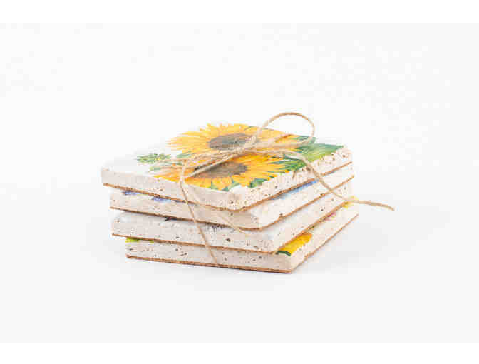 Set of Four Stone Tile Coasters