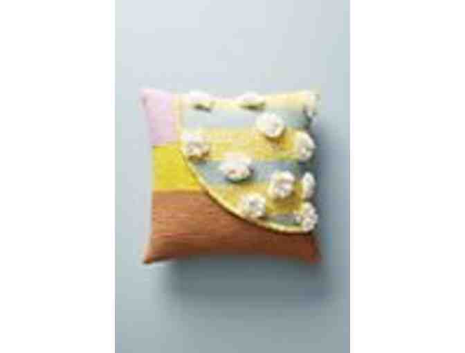 Chill and have a cup of Joe - Anthropologie throw pillow and 6 Red Le Creuset Mugs