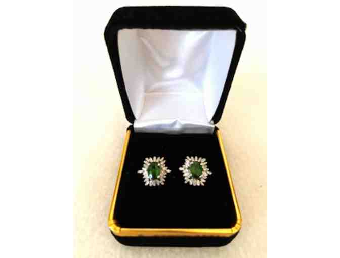 Diamond and Emerald Earrings