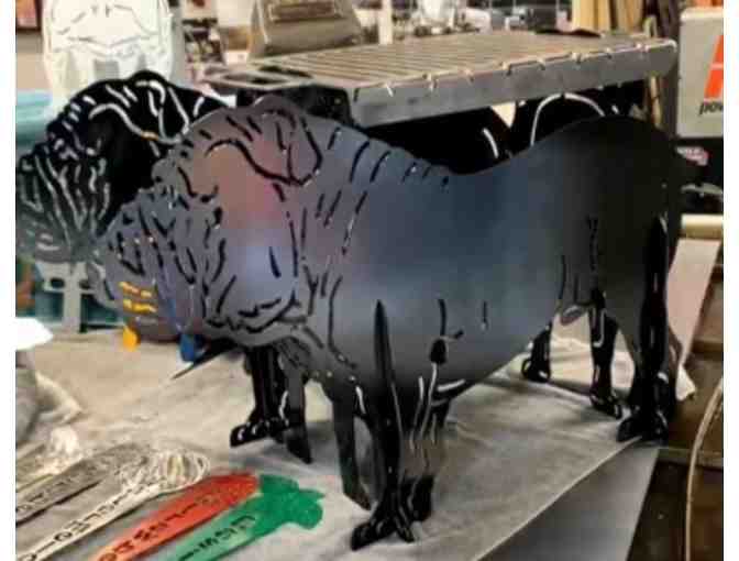 #56 CUSTOM BULLDOG BBQ GRILL OR FIRE PIT! AMAZING!