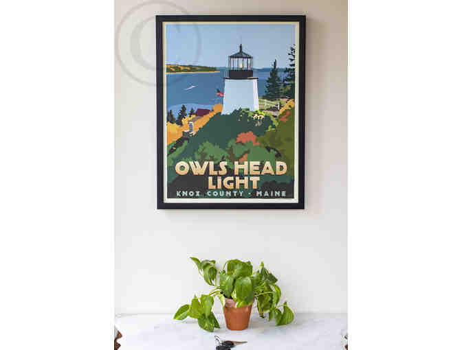 'Above Owls Head Light' 18x24 Framed Art Print by Alan Claude