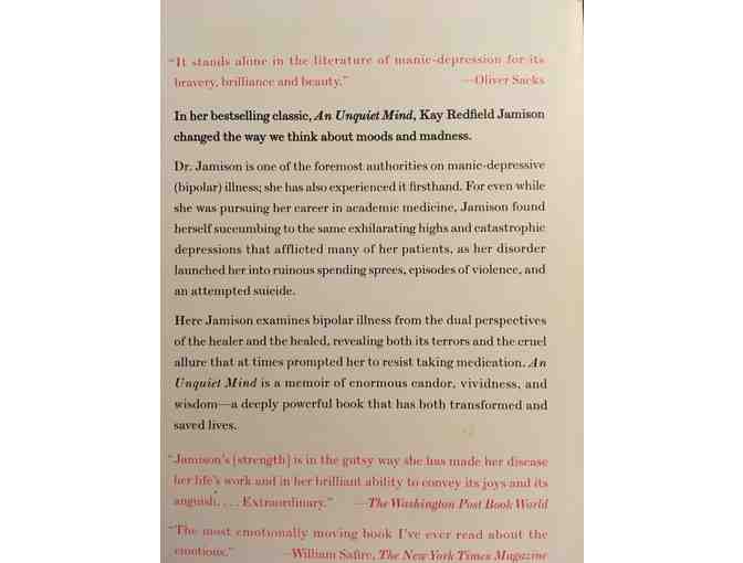 006. Book - 'An Unquiet Mind' by Kay Redfield Jamison