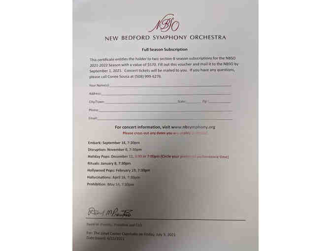 NEW BEDFORD SYMPHONY - VOYAGE!