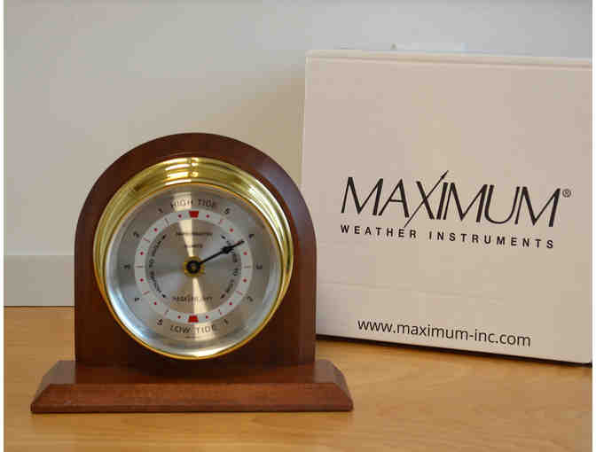 MAHOGANY WOOD MOUNT HARBORMASTER TIDE CLOCK