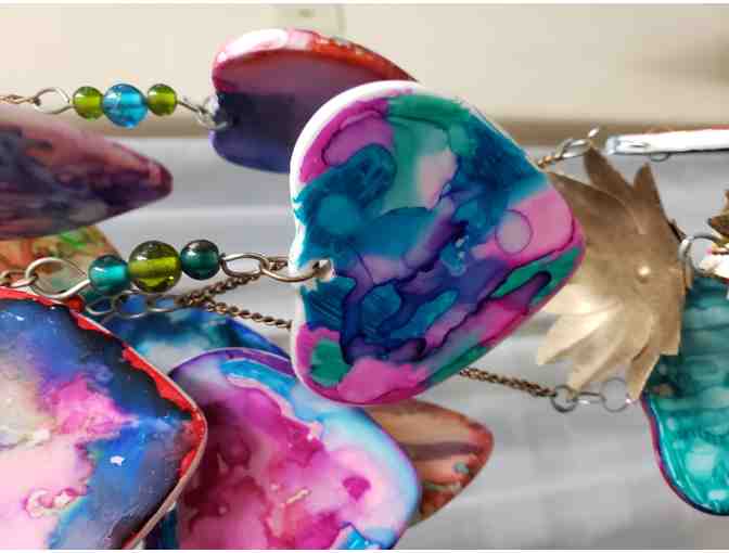 Classroom Art Project - Mrs. Breadmore : 'Love is in the Air' Windchimes