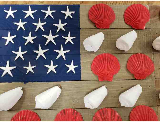 Classroom Art Project: Mrs. Beddoes- 'Oh, Say Can You Sea' - Flag