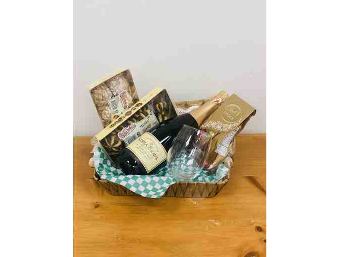 Three (3) Italian Snacks, Lindor Chocolate and Sparkling Wine with One (1) Glass