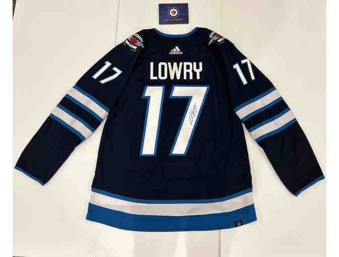 Signed Adam Lowry Winnipeg Jets Jersey