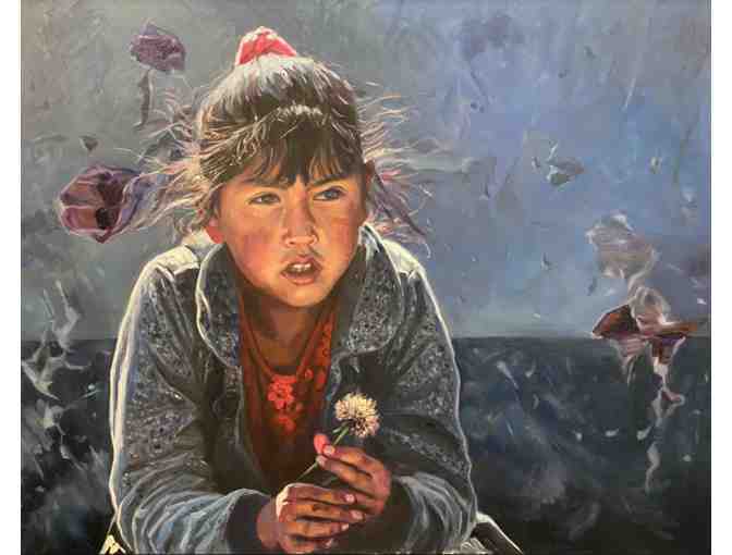 Custom Portrait Painting by Artist and Mason-Rice Dad Sam Zhao