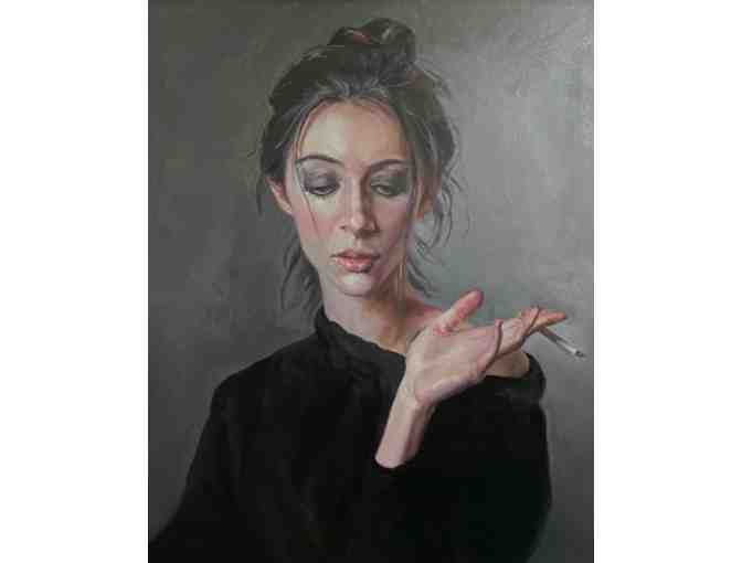 Custom Portrait Painting by Artist and Mason-Rice Dad Sam Zhao