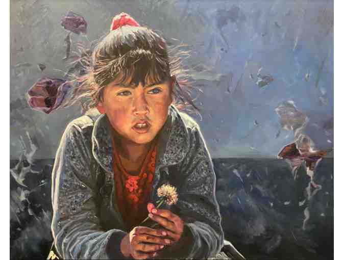 Custom Portrait Painting by Artist and Mason-Rice Dad Sam Zhao