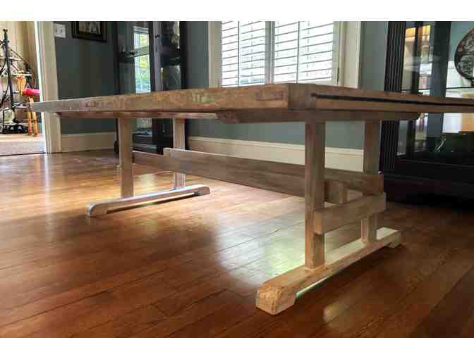 Coffee Table: Solid Wood; Checkerboard Lattice Work top