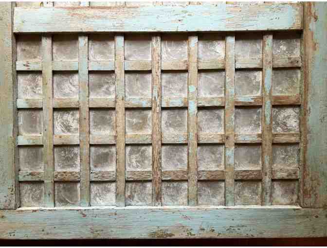 Coffee Table: Solid Wood; Checkerboard Lattice Work top