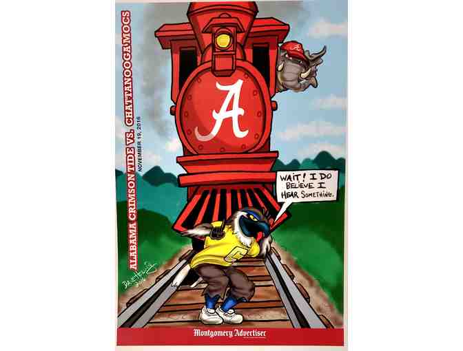 Alabama Crimson Tide Collector's Ad Posters by artist Dave Helvig: set of 12 / signed