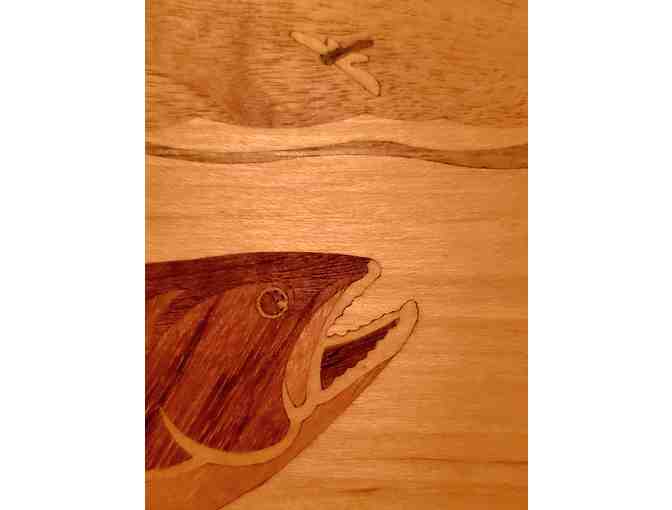 Inlay Marquetry Wood Art Handcrafted by Jeff Nelson / Trout