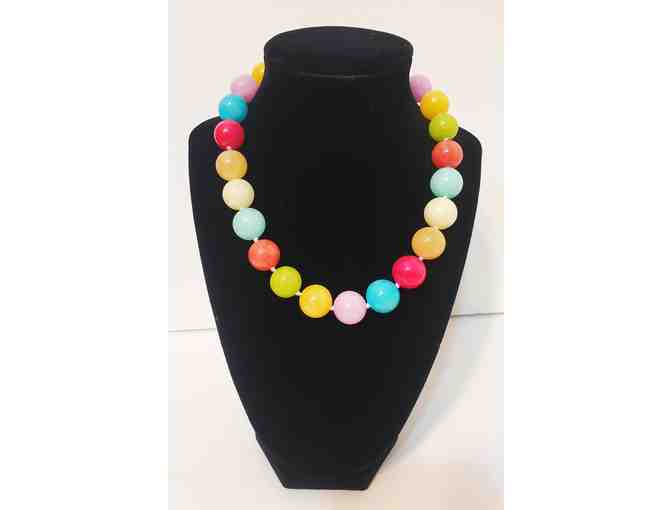 Necklace -- Multi-Color, 14mm Vibrant, Fun & Festive beads -- 17' long