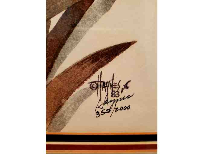 Art -- Iris & Butterfly -- framed / matted / signed / numbered