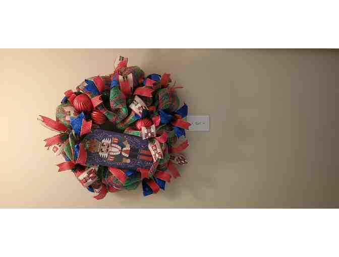 Christmas Wreath with Nutcracker Theme