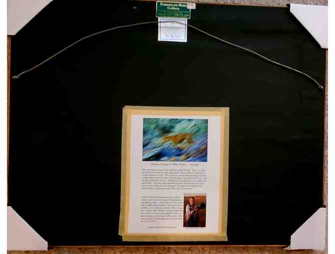 Original * Signed * Photography by Merle Wasson: Running Leopard on Blue Mineral Rocks