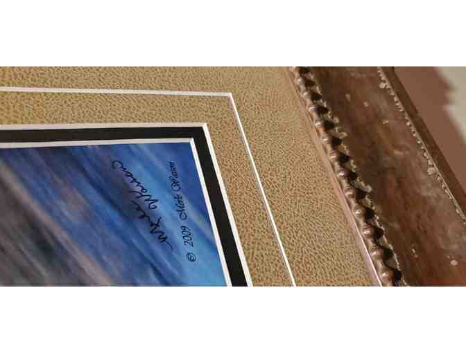 Original * Signed * Photography by Merle Wasson: Running Leopard on Blue Mineral Rocks