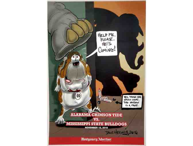 Alabama Crimson Tide RARE Collector's Set (12) of promotional posters -- signed by artist