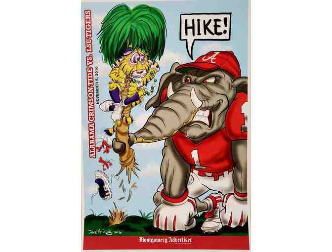 Alabama Crimson Tide RARE Collector's Set (12) of promotional posters -- signed by artist