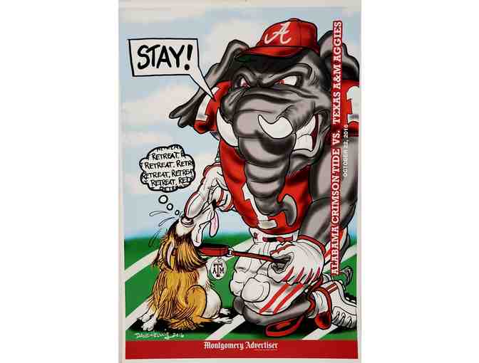 Alabama Crimson Tide RARE Collector's Set (12) of promotional posters -- signed by artist