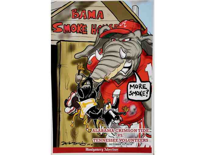 Alabama Crimson Tide RARE Collector's Set (12) of promotional posters -- signed by artist