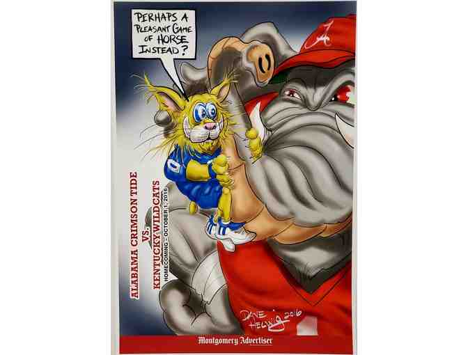 Alabama Crimson Tide RARE Collector's Set (12) of promotional posters -- signed by artist