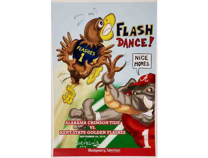 Alabama Crimson Tide RARE Collector's Set (12) of promotional posters -- signed by artist