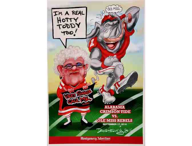 Alabama Crimson Tide RARE Collector's Set (12) of promotional posters -- signed by artist