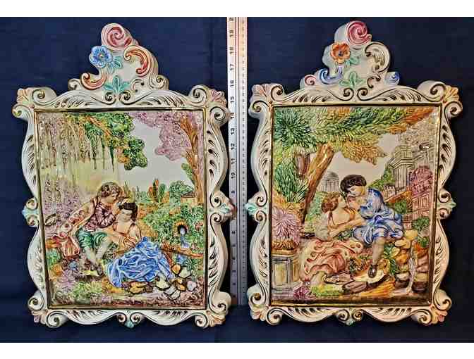 Italian Capidomonte Porcelain Panel -- Rare Collectible -- LE / Numbered