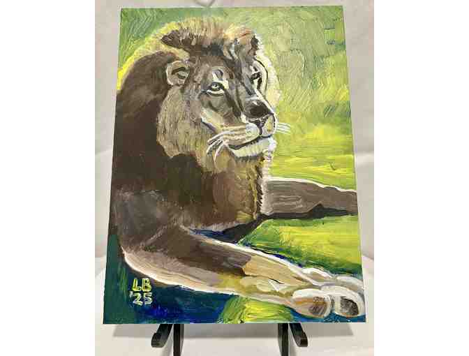 Art by Leon Barwick - Dash the Lion, 9 x 12 - Photo 1